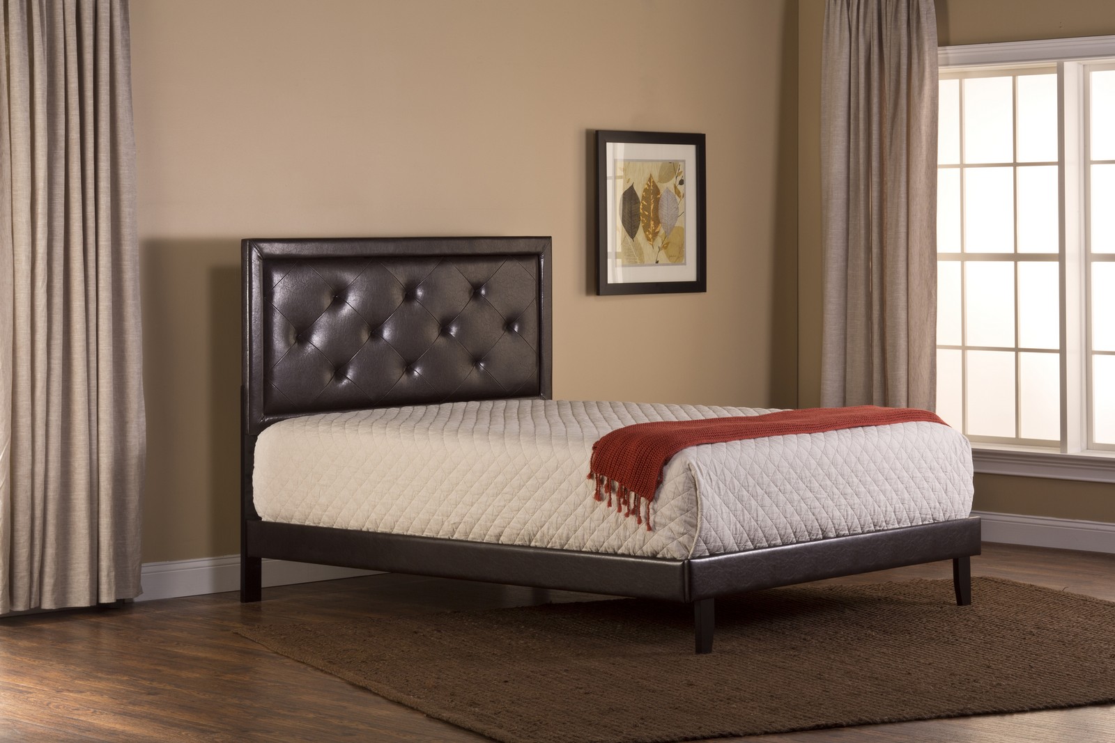 Hillsdale Becker Bed - Brown Faux Leather Hillsdale Becker Bed - Brown Faux Leather