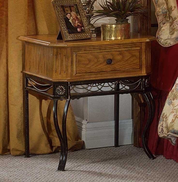 Hillsdale Camelot Metal Wood Nightstand in Oak 1710-771 ...