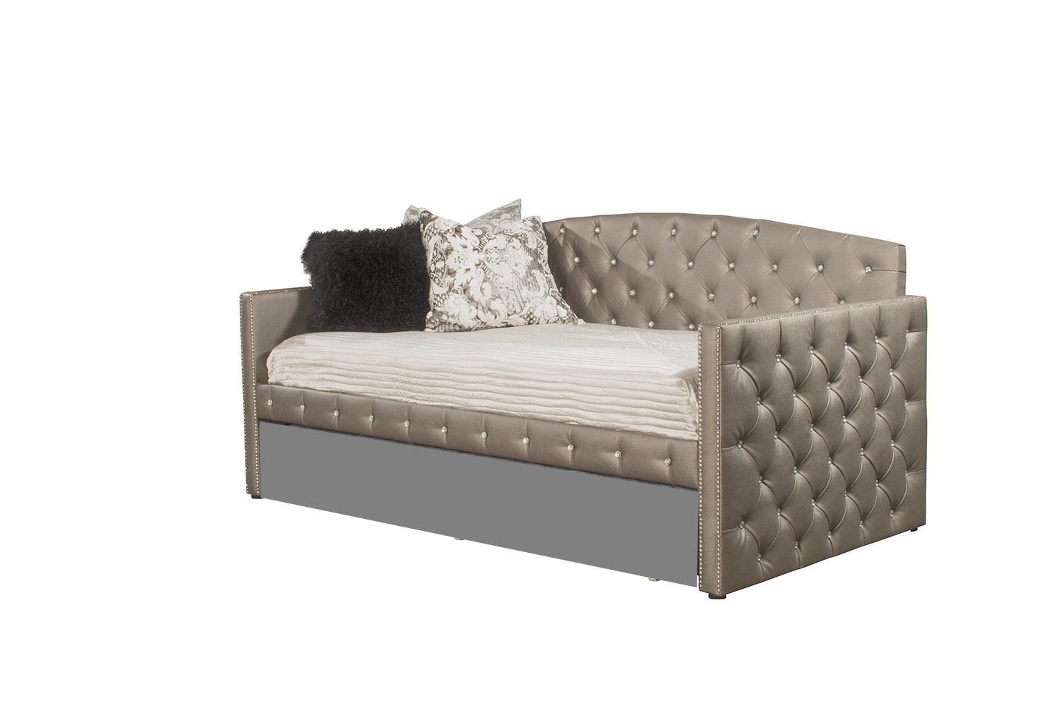 Hillsdale Memphis Daybed - Diva Pewter Faux Leather