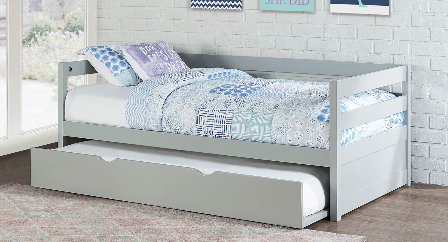 Hillsdale Caspian Daybed With Trundle - Gray