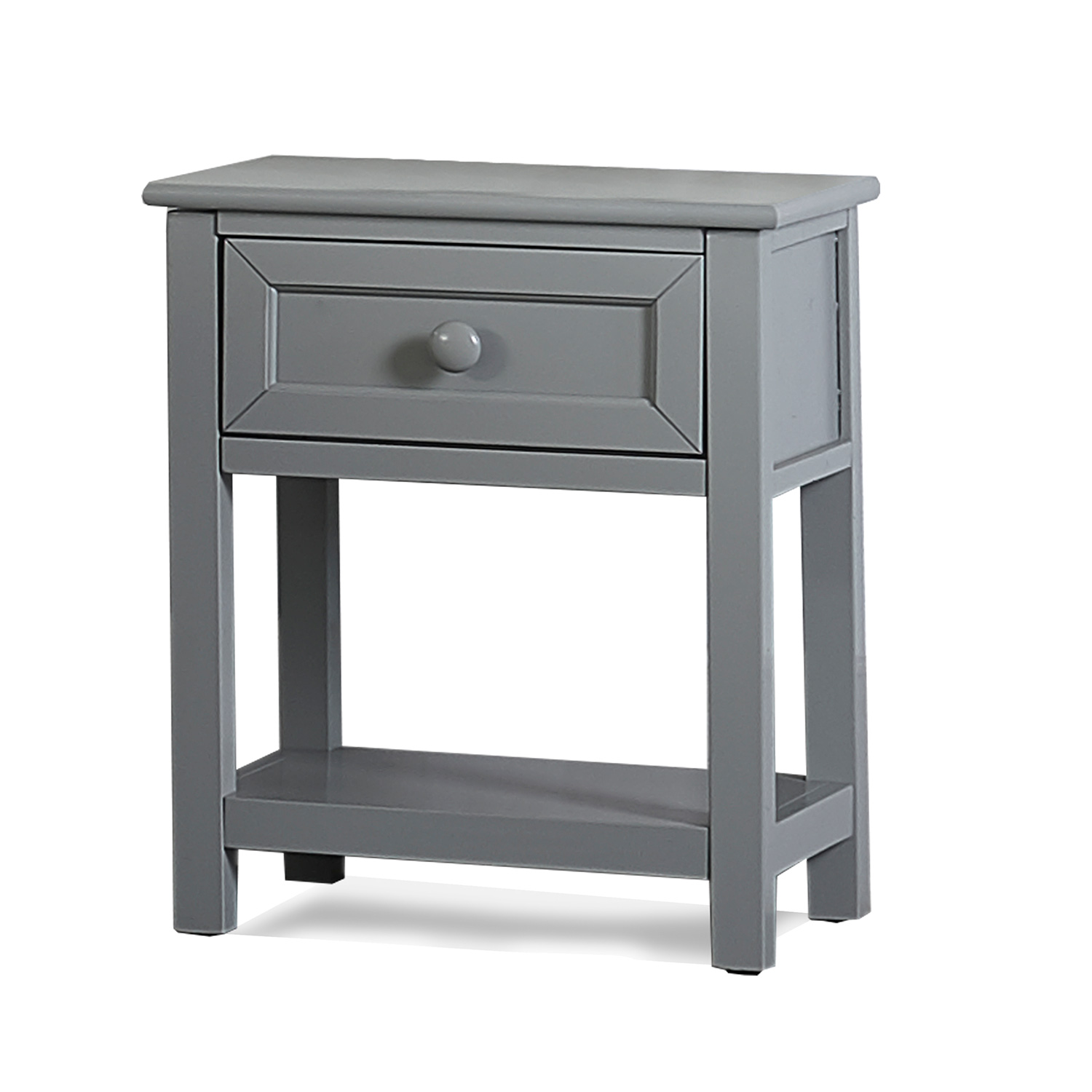 Hillsdale Caspian Twin Bookcase Bed with Nightstand - Gray