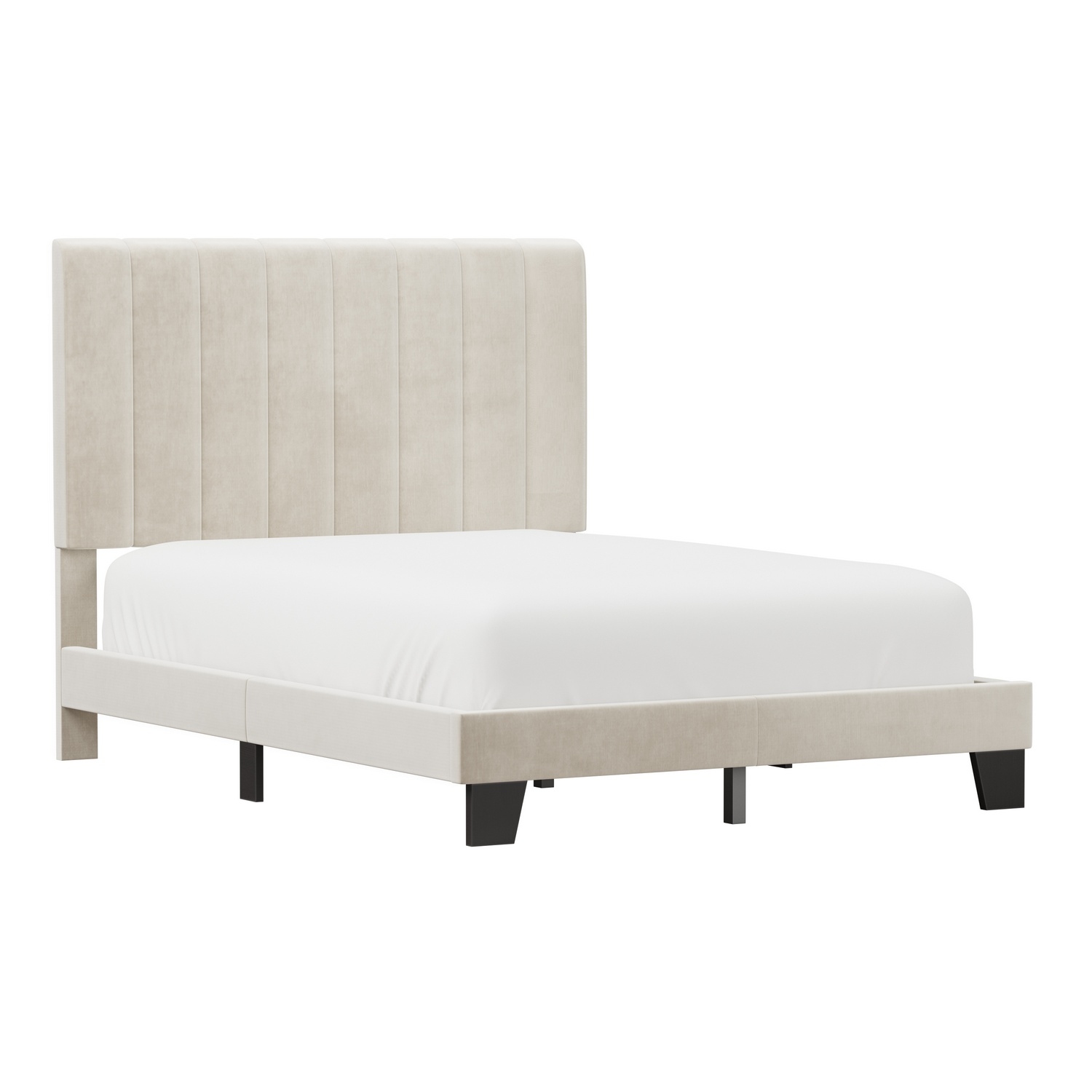 Hillsdale Crestone Upholstered Adjustable Height Platform Bed - Cream