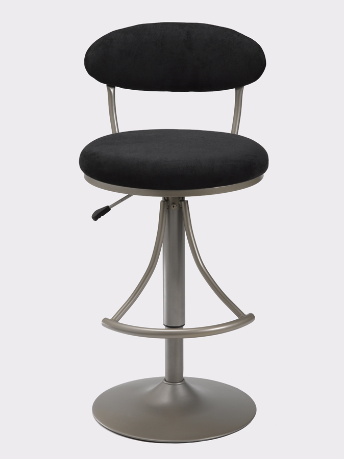 Hillsdale Venus Metal Swivel Bar Stool with Black Suede Hillsdale Venus Metal Swivel Bar Stool with Black Suede