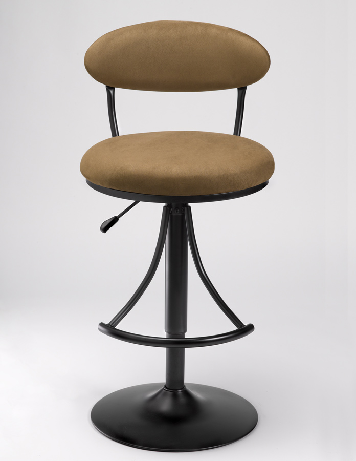 Hillsdale Venus Metal Swivel Bar Stool with Bear Suede Hillsdale Venus Metal Swivel Bar Stool with Bear Suede