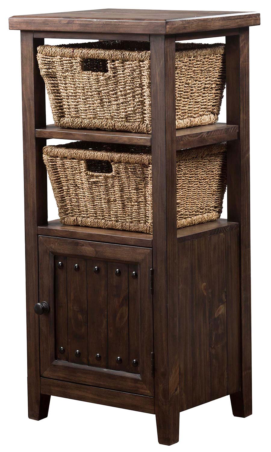 Hillsdale Tuscan Retreat Basket Stand With 2 Baskets Mocha 4268 2016