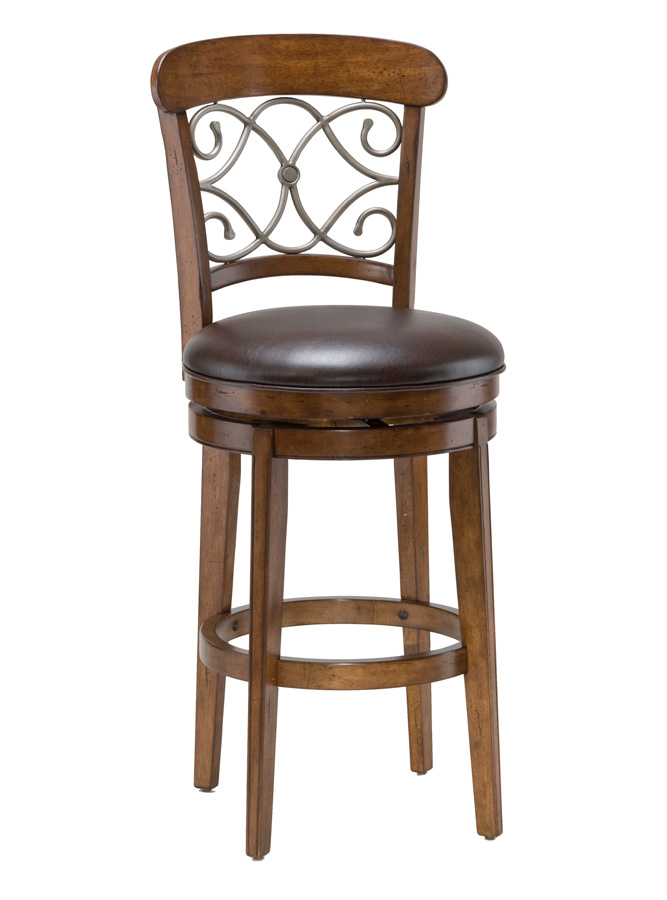 Hillsdale Bergamo Swivel Bar Stool - Medium Brown Cherry Hillsdale Bergamo Swivel Bar Stool - Medium Brown Cherry