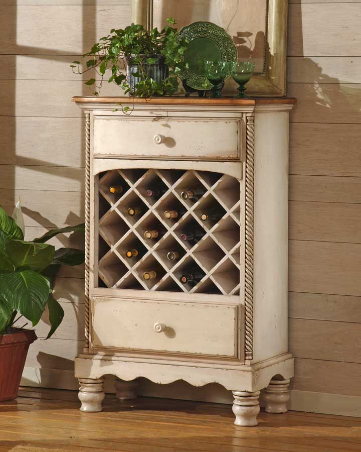 Hillsdale Wilshire Wine Rack Antique White 4508858