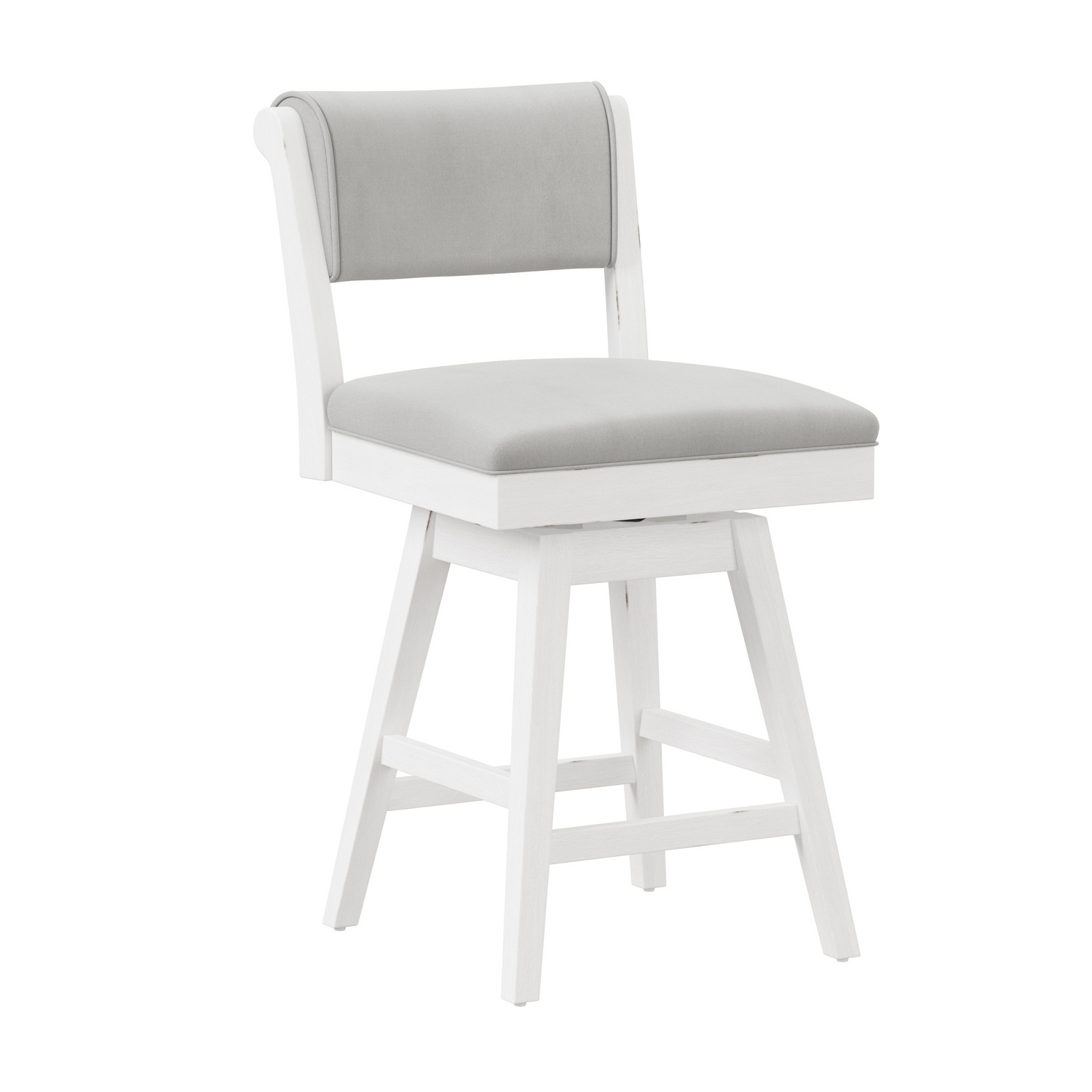 Hillsdale Clarion Wood and Upholstered Counter Height Swivel Stool - Sea White