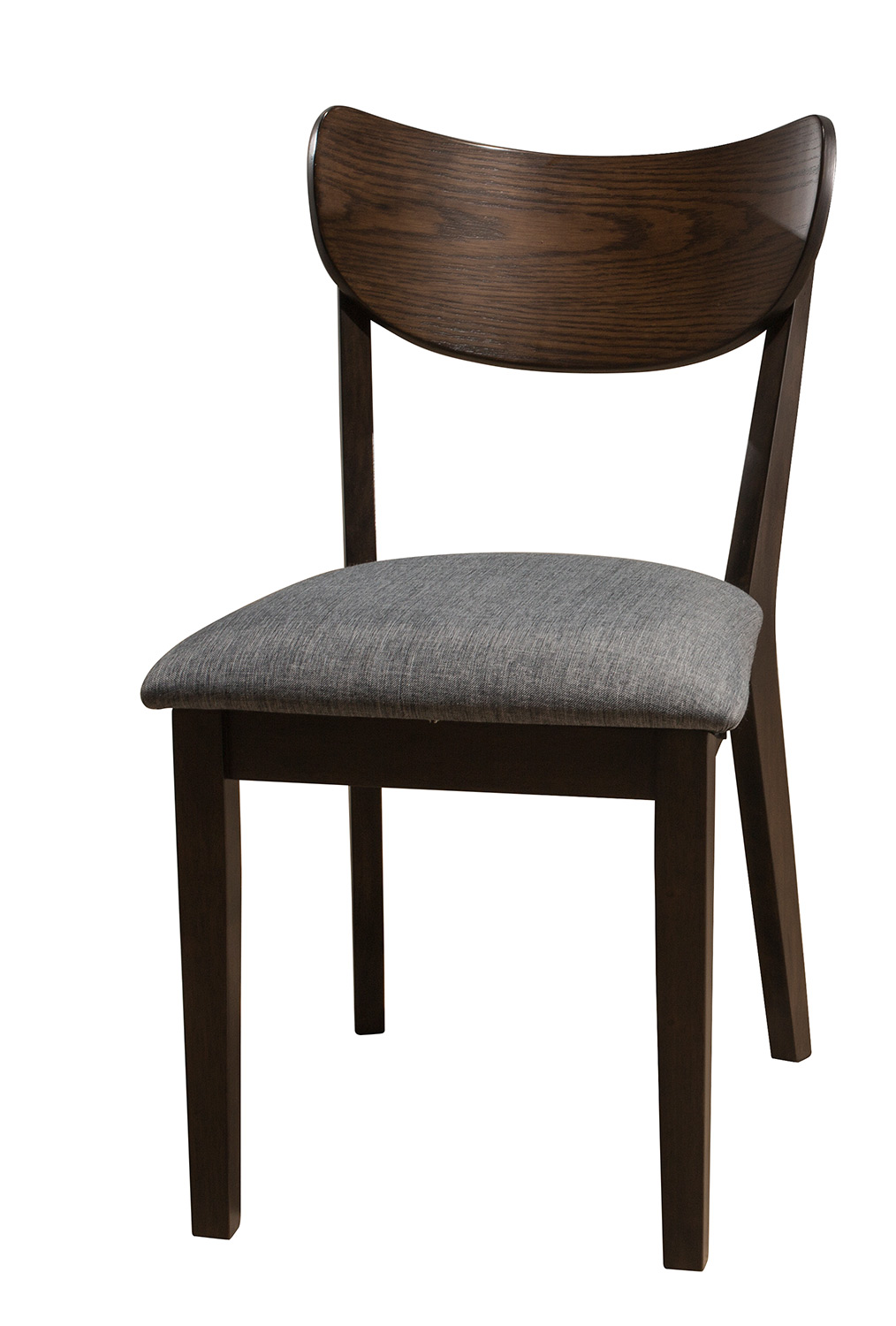 Hillsdale San Marino Midmod Dining Side Chair - Chestnut/Gray Fabric- Set of 2