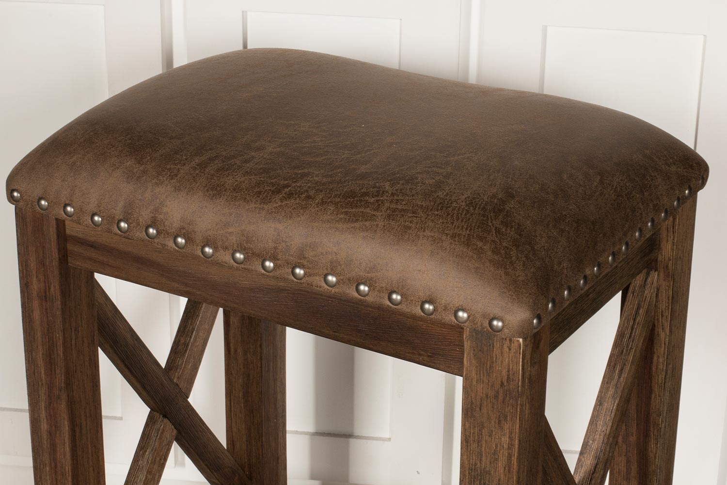 Hillsdale Willow Bend Wood Backless Counter Height Stool - Set of 2 - Antique Brown Walnut