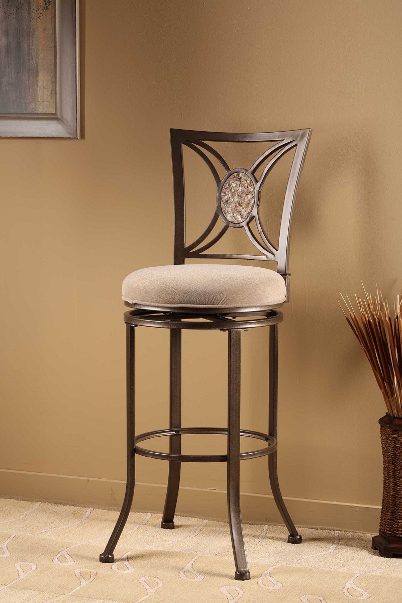 Hillsdale Rowan Swivel Bar Stool - Silver Brown Hillsdale Rowan Swivel Bar Stool - Silver Brown