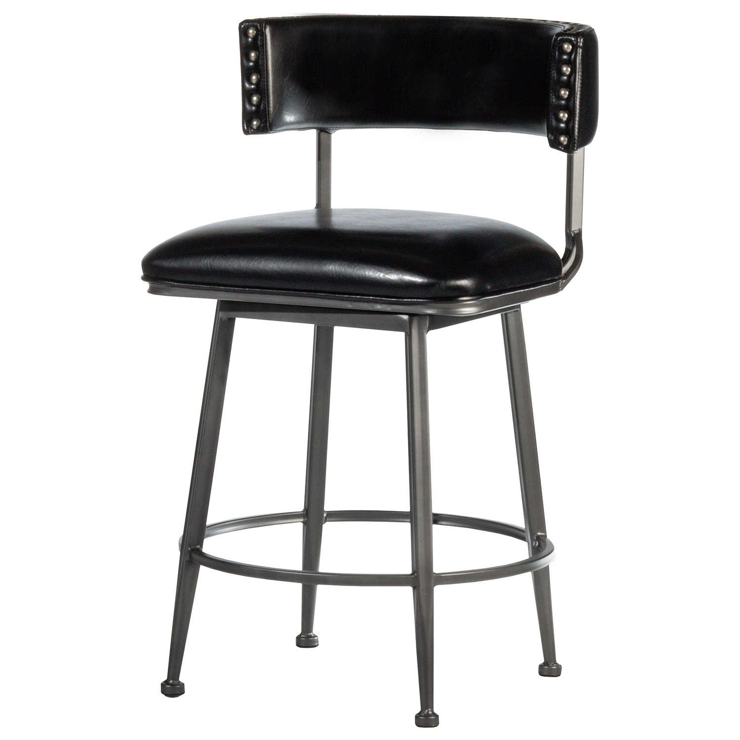 Hillsdale Kinsella Commercial Grade Swivel Counter Stool - Charcoal