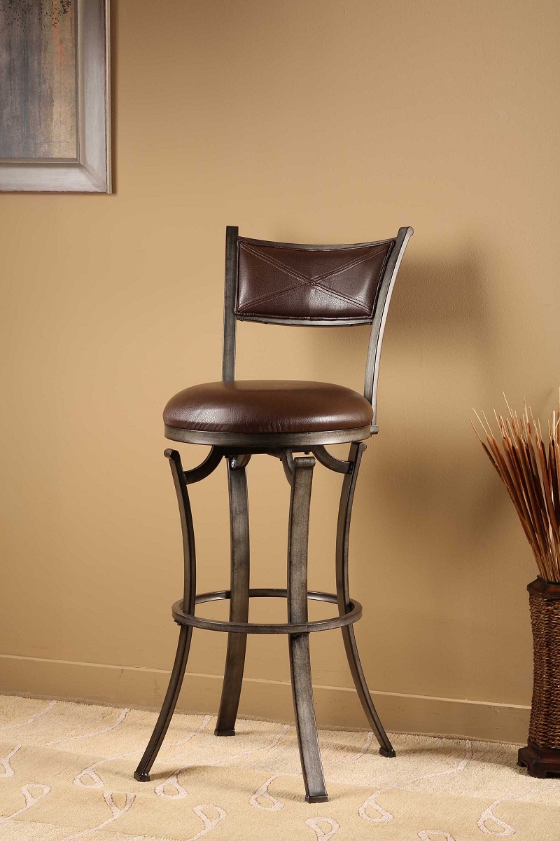 Hillsdale Drummond Swivel Counter Stool - Rubbed Pewter Hillsdale Drummond Swivel Counter Stool - Rubbed Pewter