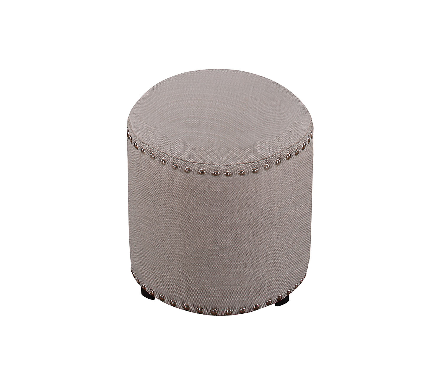 Hillsdale Laura Backless Vanity Stool - Gray Fabric