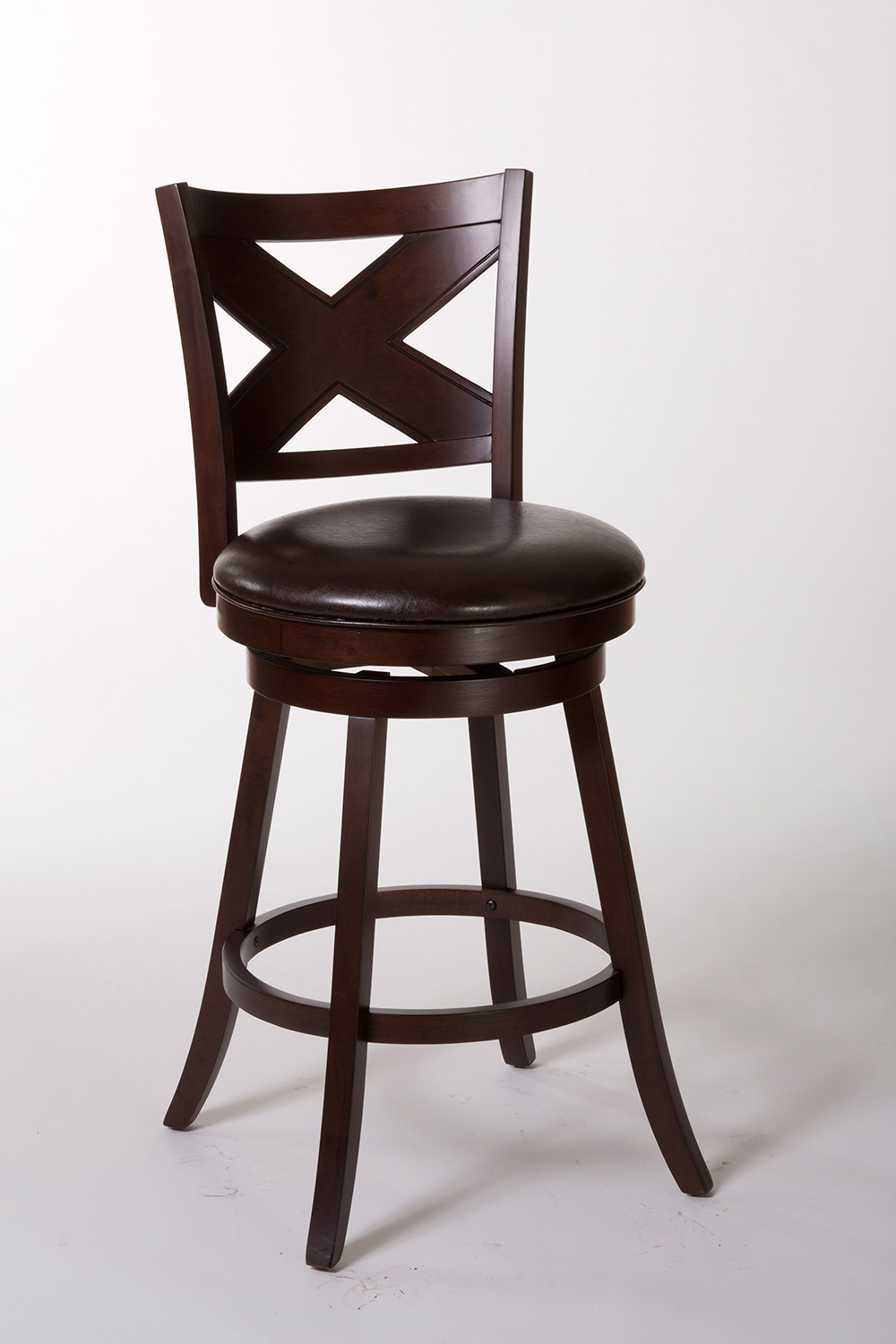 Hilale Ashbrook Swivel Bar Stool Cherry Brown Pu 5209 830 Hilale Ashbrook Swivel Bar Stool Cherry Brown Pu