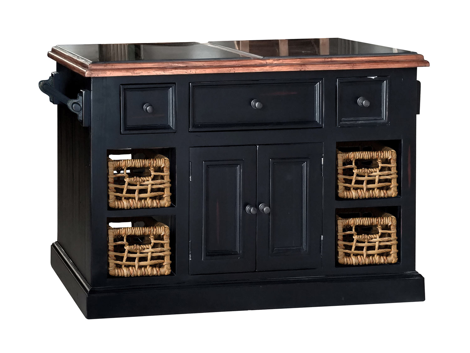 Hillsdale Tuscan Retreat Large Granite Top Kitchen Island with 2
