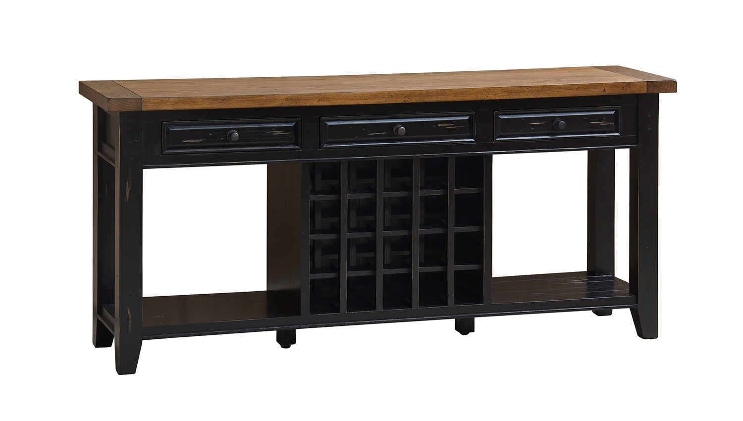 Hillsdale Tuscan Retreat Sideboard with 20 Bottle Wine Storage Black