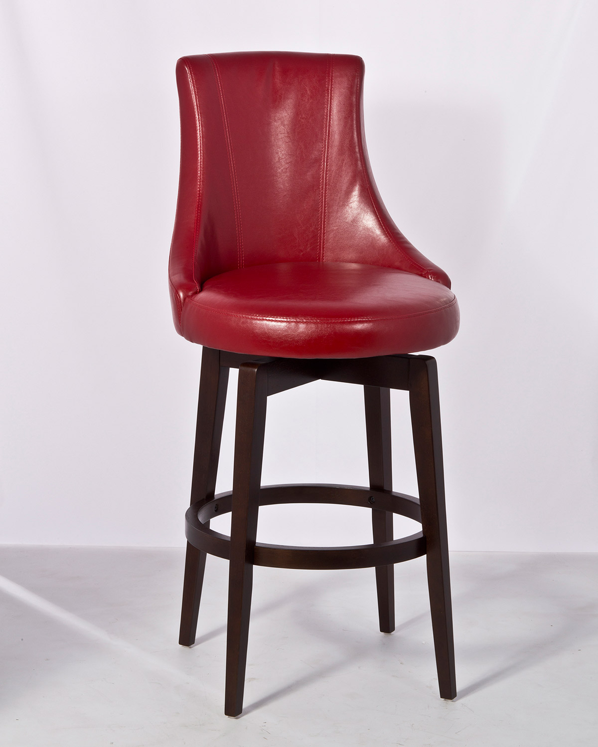 Hilale Santa Anita Swivel Bar Stool W Red Vinyl Cappuccino 5279 Hilale Santa Anita Swivel Bar Stool W Red Vinyl Cappuccino 5279 830 Hilalefurnituremart Com