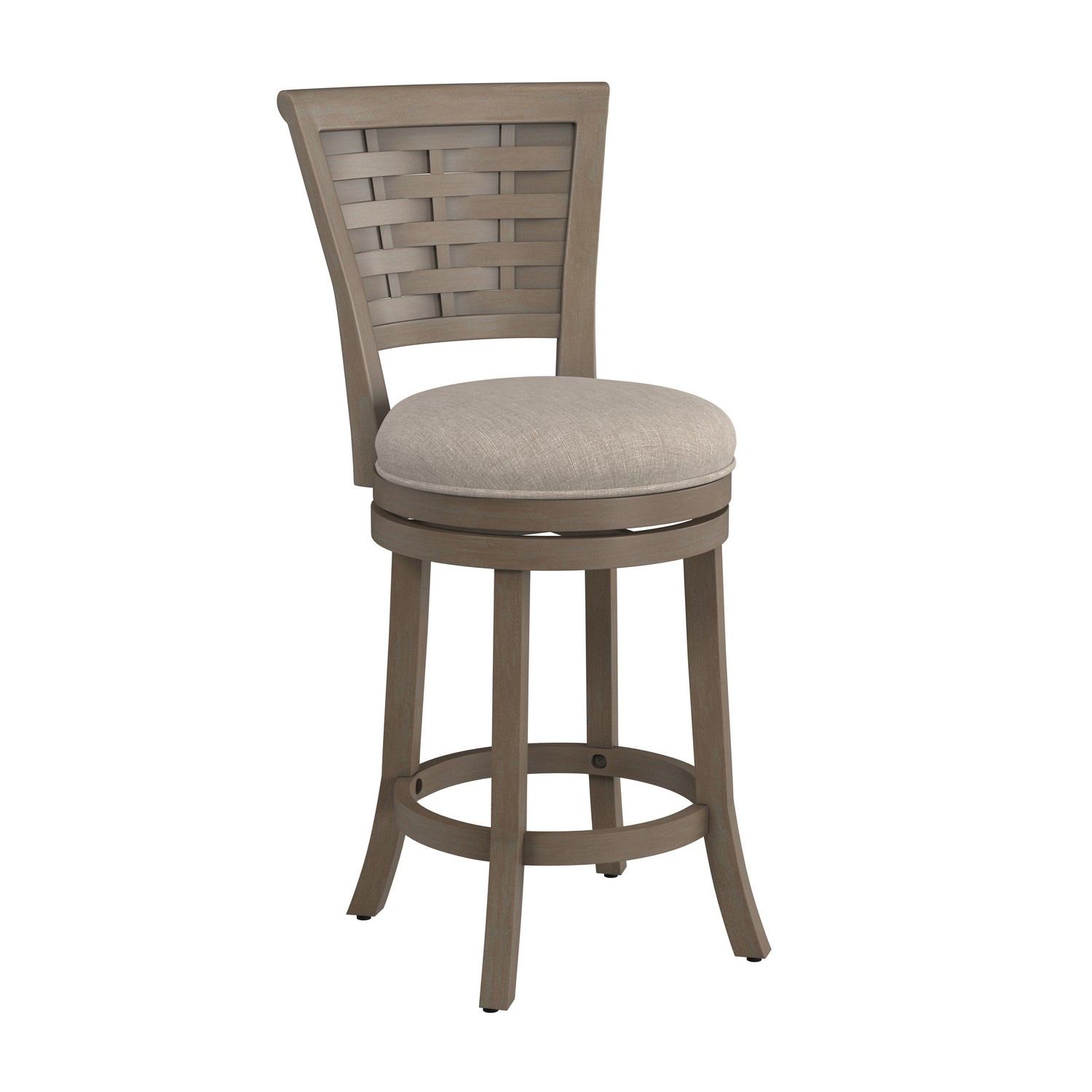 Hillsdale Thredson Wood Counter Height Swivel Stool - Light Antique Gray wash
