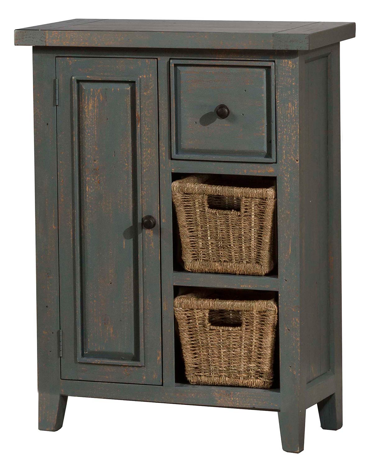 Hillsdale Tuscan Retreat Coffee Cabinet With Two Shelves And Baskets