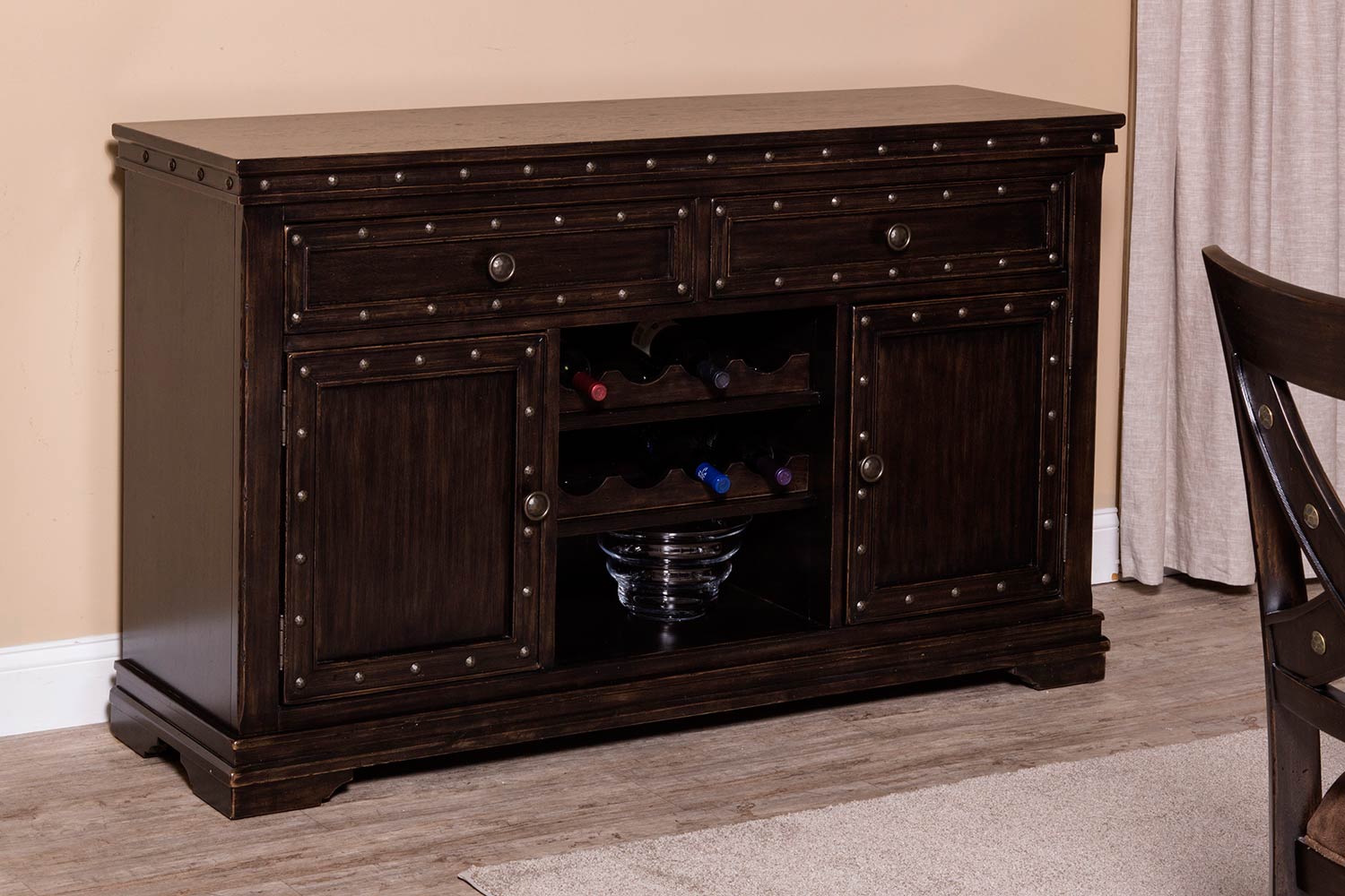 Hillsdale Santa Fe Server Distressed Espresso 5890850