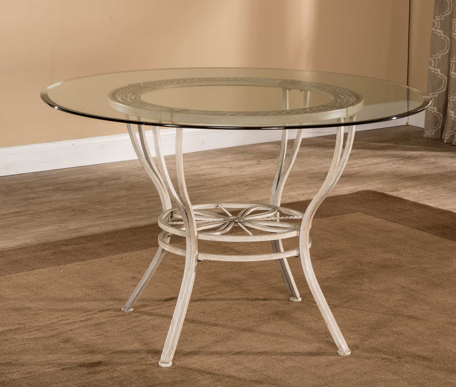 Hillsdale Napier Round Dining Table - Aged Ivory