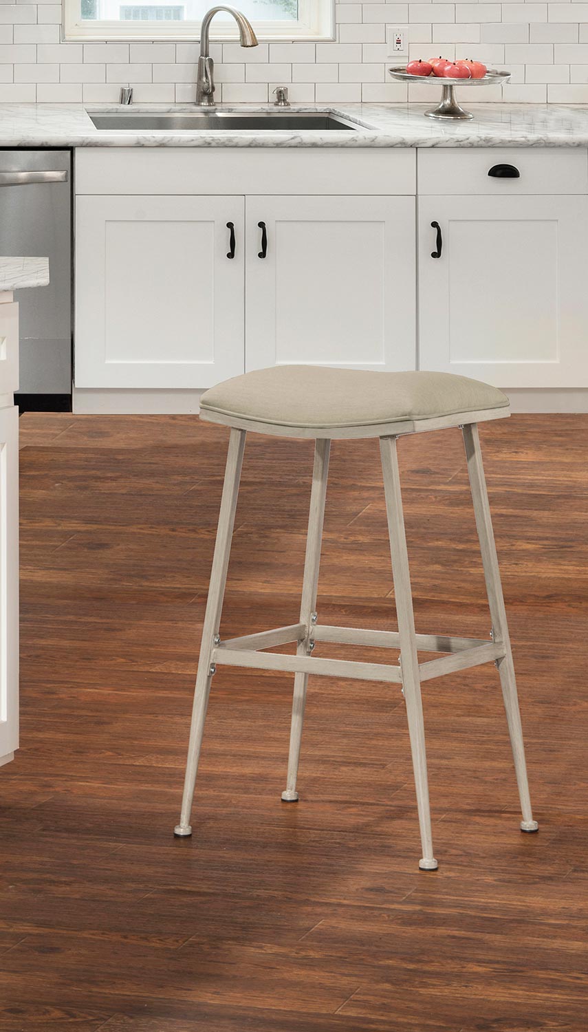Hilale Flynn Indoor Outdoor Backless Bar Stool Whitewash 6303 Hilale Flynn Indoor Outdoor Backless Bar Stool Whitewash