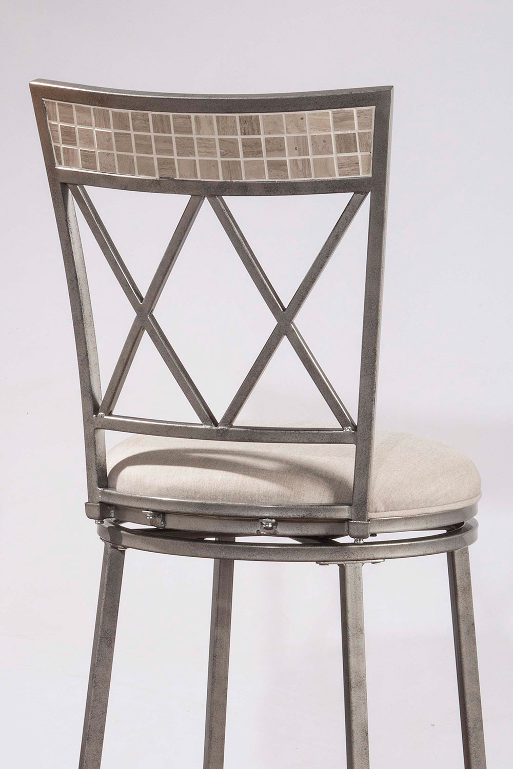 Hillsdale Milestone Indoor/Outdoor Swivel Counter Stool - Aged Pewter