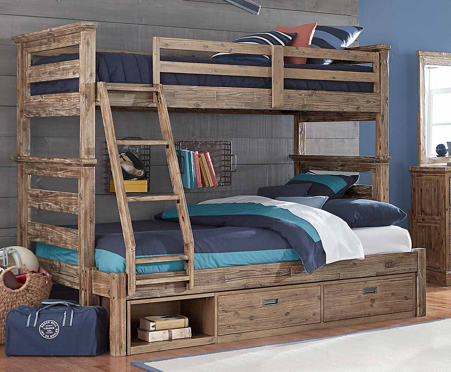 Ne Kids Oxford Oliver Twin Over Full Bunk Bed With Storage Cocoa Ne Kids Oxford Oliver Twin Over Full Bunk Bed With Storage Cocoa