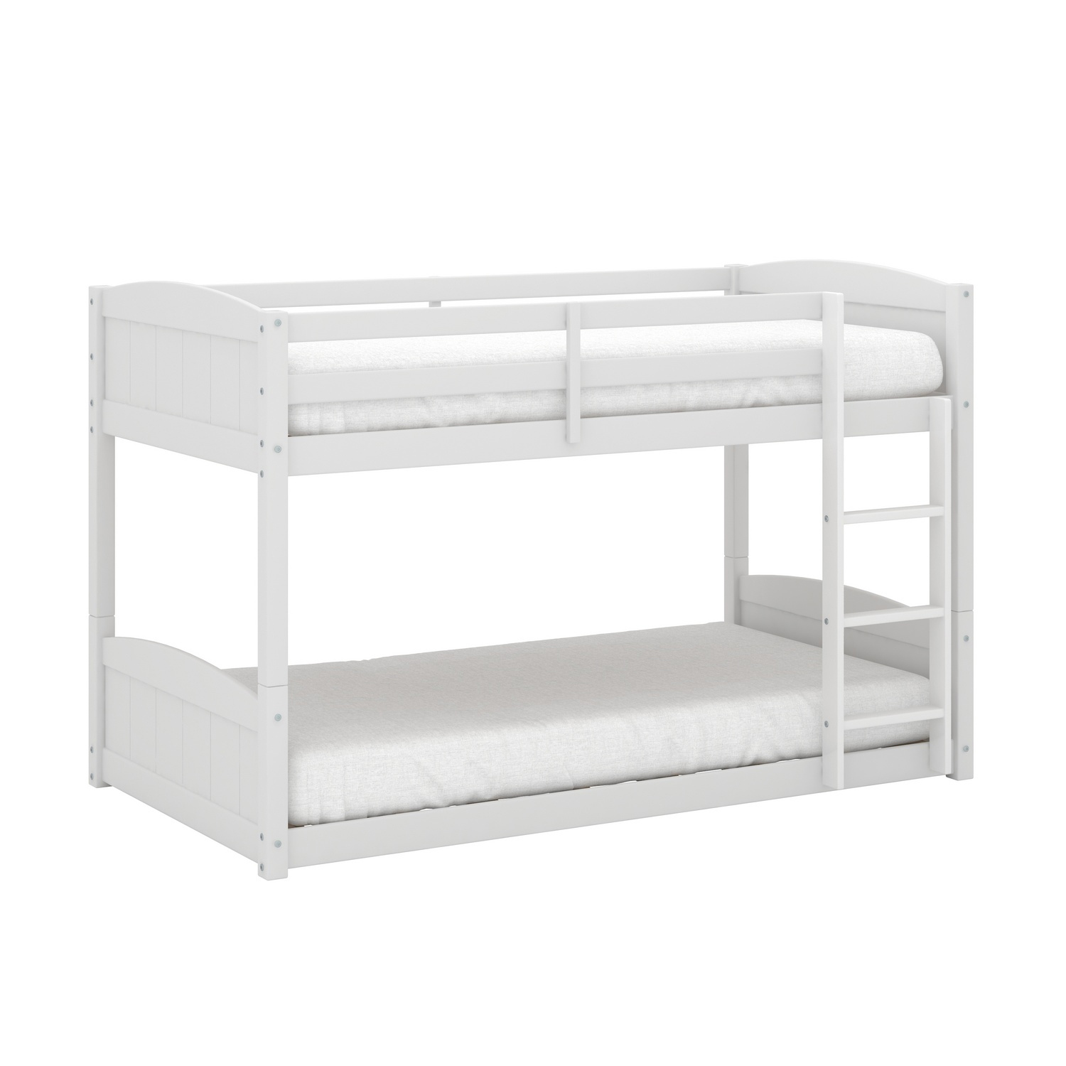 Hillsdale Alexis Wood Arch Twin Over Twin Floor Bunk Bed - White