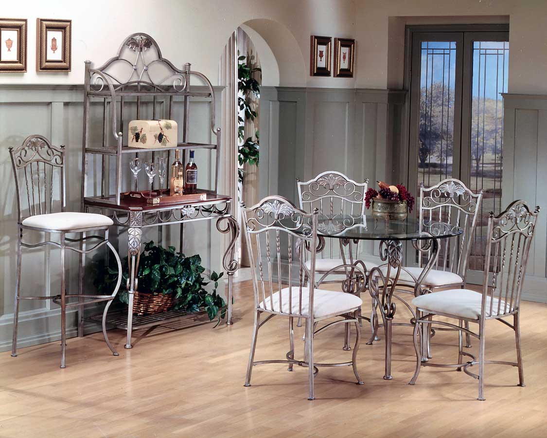 Hillsdale Bordeaux Round Dining Table with Glass Top 40363 ...