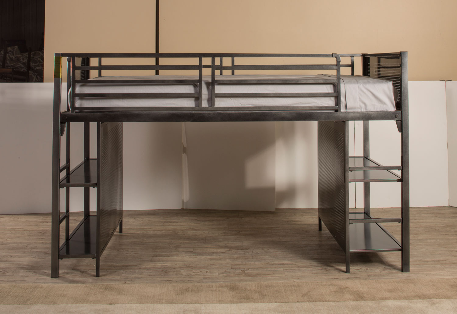 NE Kids Urban Quarters Youth Junior Loft Bed Black Steel NE1265JL