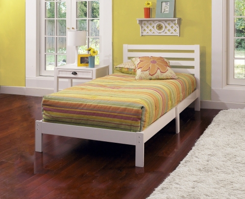 Aiden Twin Bed - White