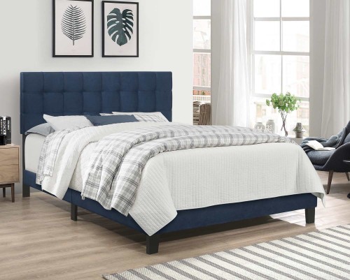 Delaney Full Bed - Blue Velvet
