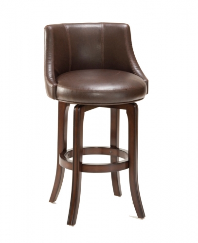 Napa Valley Swivel Counter Stool - Brown Leather