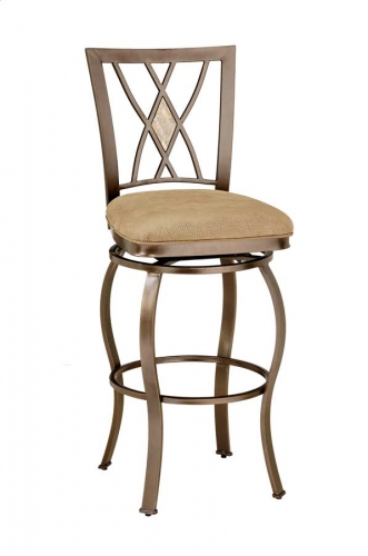 Brookside Diamond Fossil Back Metal Swivel Counter Stool