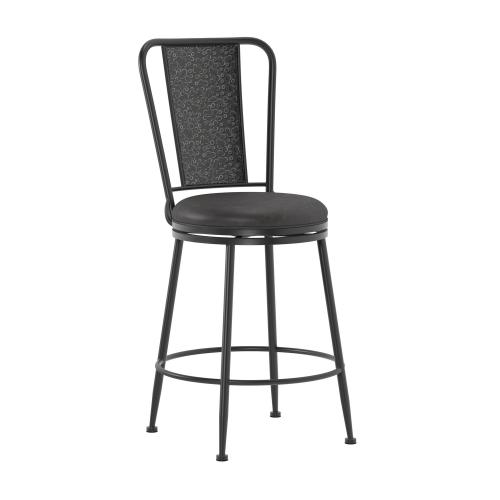 Inverness Commercial Grade Metal Counter Height Swivel Stool - Silver