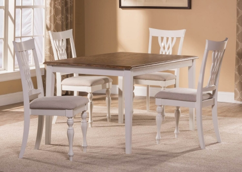 Bayberry-Embassy 5-Piece Rectangle Dining Set - White