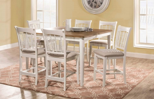 Bayberry 7-Piece Counter Height Dining Set - White/Driftwood