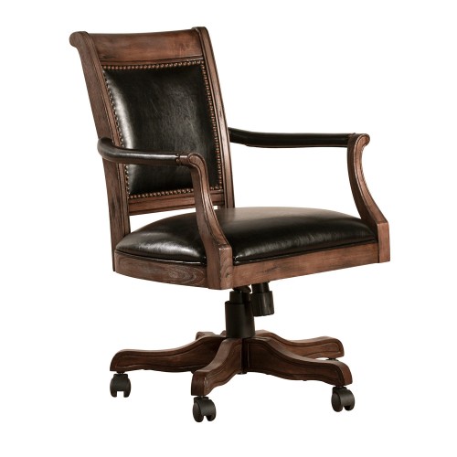Kingston Freeport Wood Game/Desk Chair - Weathered Walnut