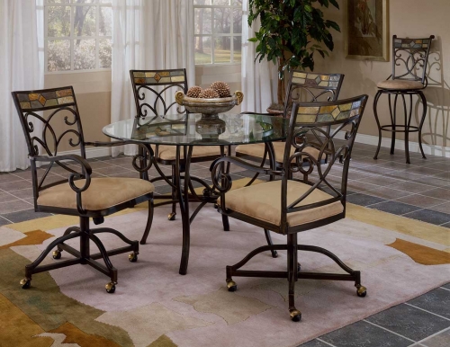 Pompei Dining Collection with Caster Chair